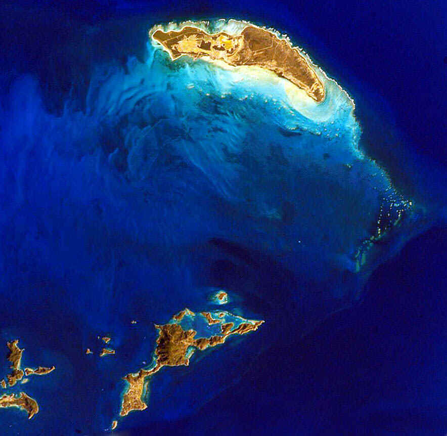 Anegada from space.