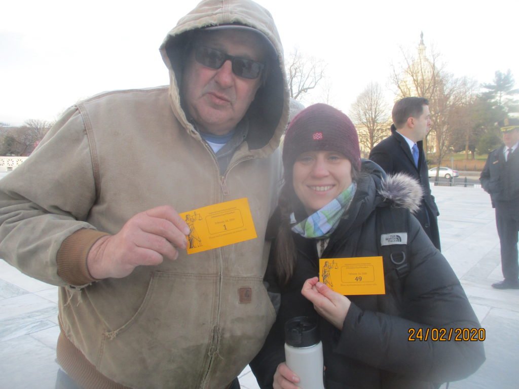 Maury and Laura with their golden tickets.